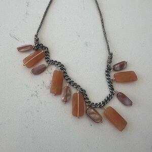 Chan Luu Authentic West-African Carnelian Agate Stone Adjustable Necklace 🧡🧡🧡